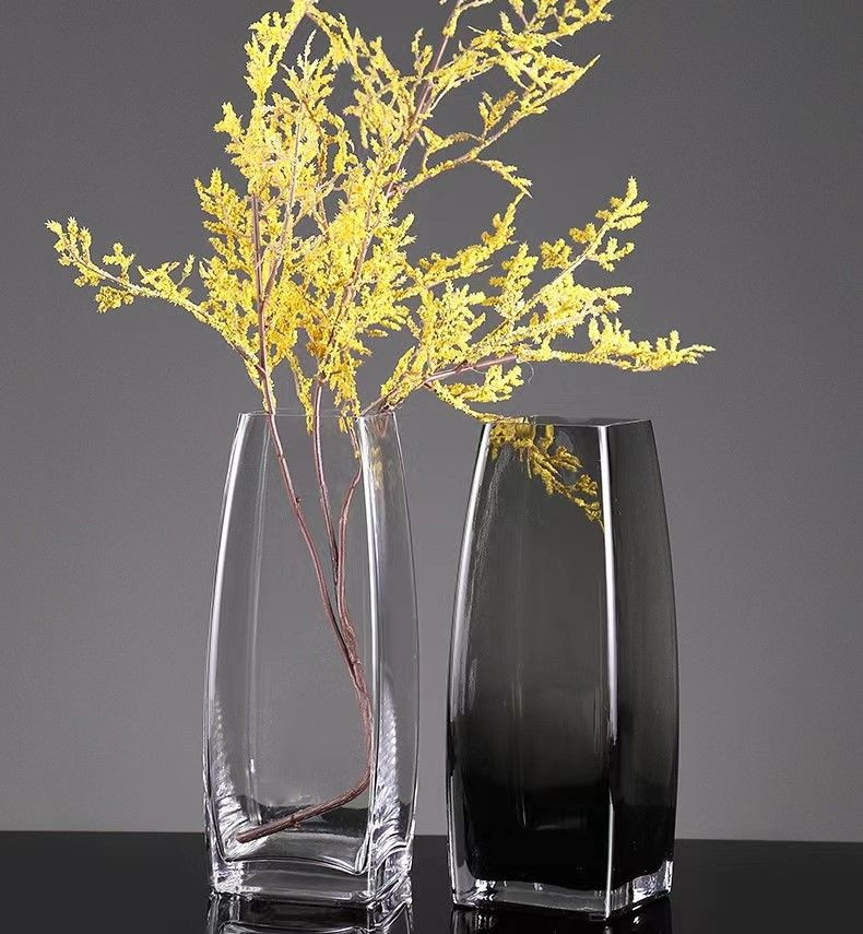 Triangular Glass Vase