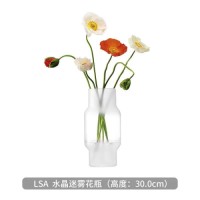 LSA Imported Hand-Frosted Glass Vase