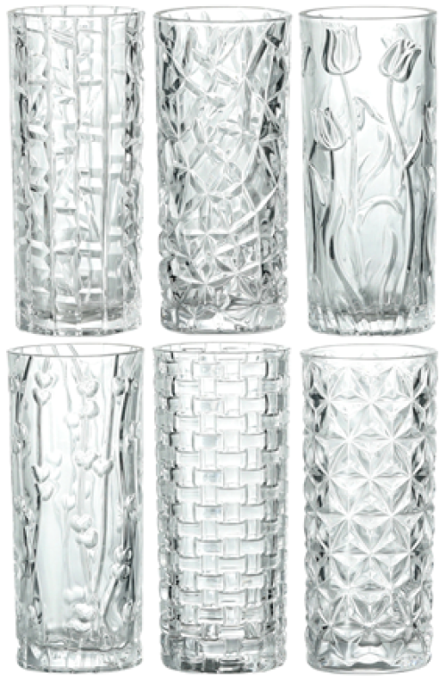 Multiple Pattern Straight Glass