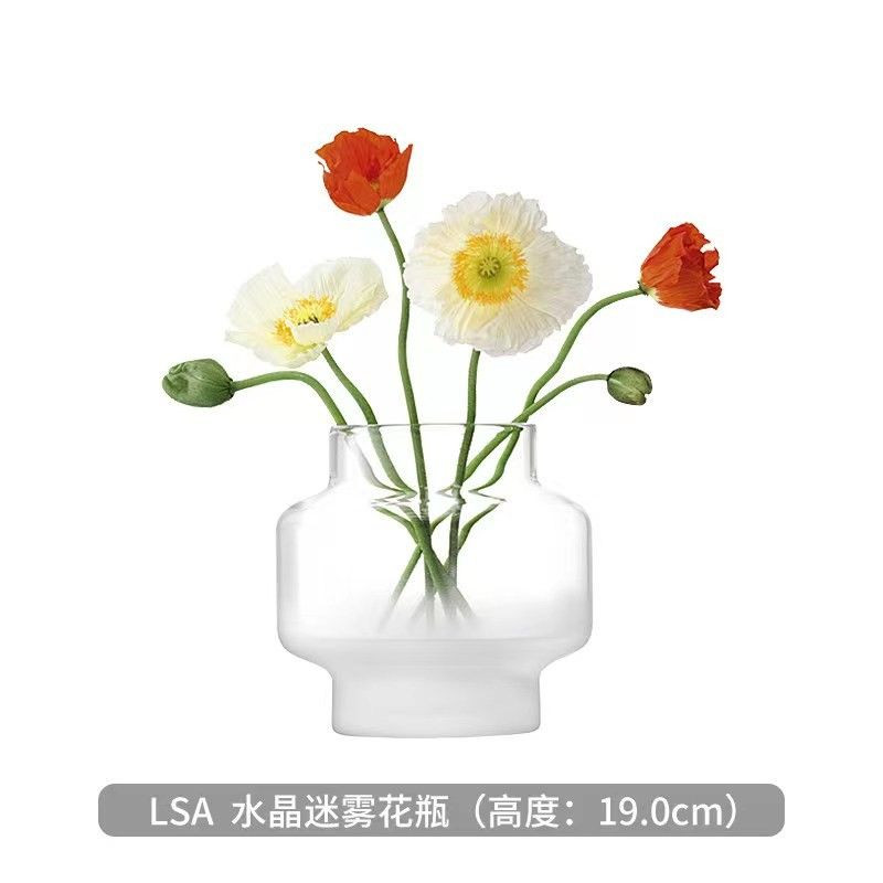 LSA Imported Hand-Frosted Glass Vase