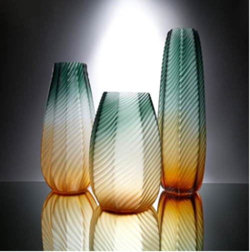 Gradient glass vase