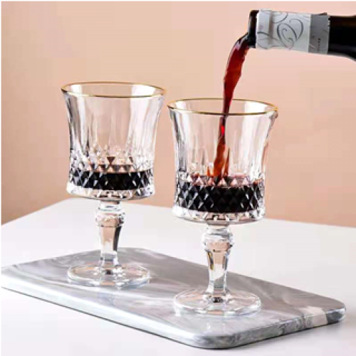 Diamond flower wine glass