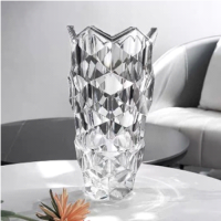 Hexagonal glass vase