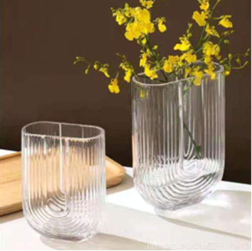 U-Shaped Glass Vase