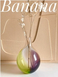 Gradient hanging bell glass vase