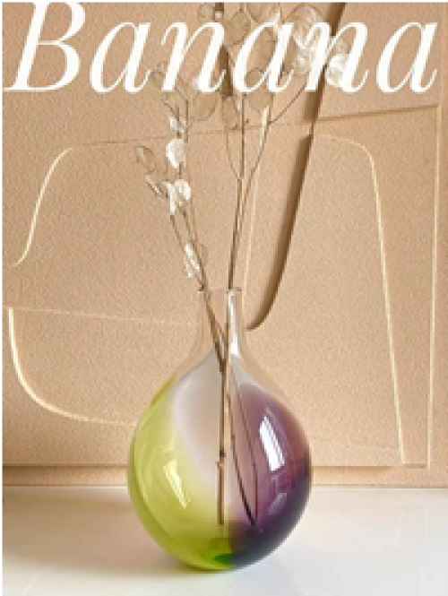 Gradient hanging bell glass vase