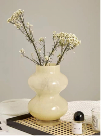 Pre-loved custard glass vase