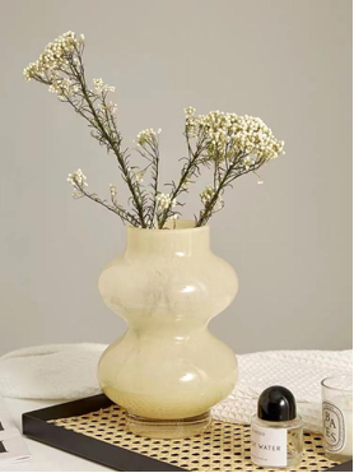 Pre-loved custard glass vase