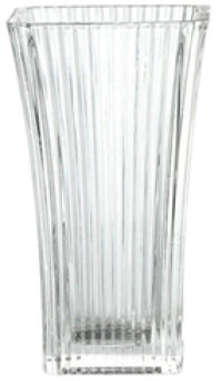 Glass Vase Ice Age Vertical Strips