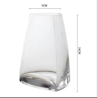 Triangular Glass Vase