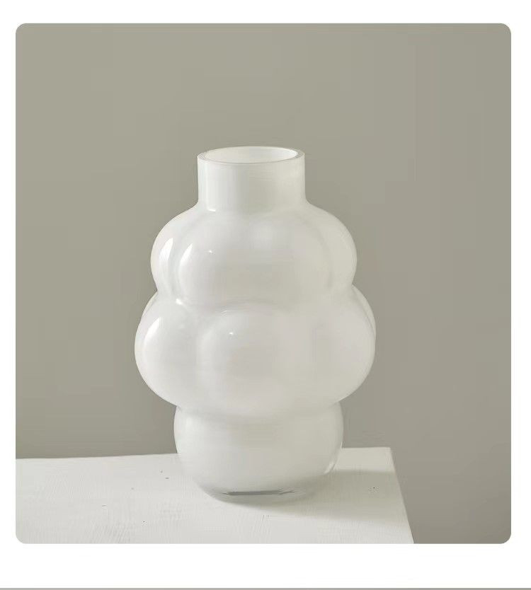 Black and White Clouds Vase