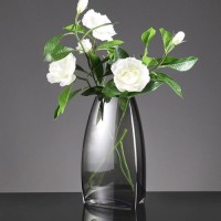 Triangular Glass Vase